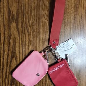 lululemon athletica Pink and Red Wristlet